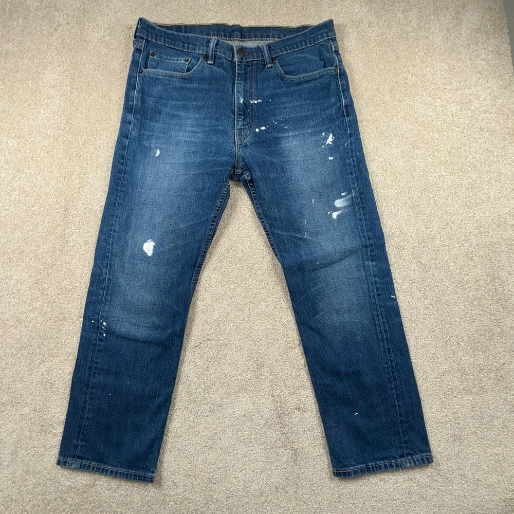 Levi's 505 Jeans Mens 36x29 Blue Denim Medium Wash‎ Mid Rise Regular Fit Outdoor